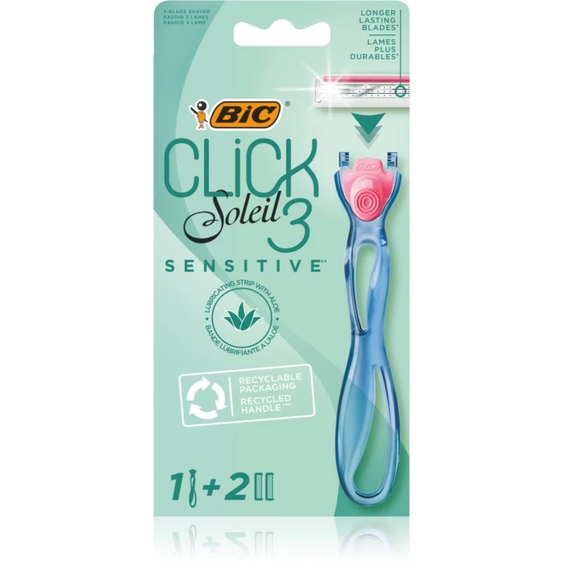 BIC Soleil Click Sensitive dámský holicí strojek + náhradní břity 2 ks BIC Soleil Click Sensitive dámský holicí strojek + náhradní břity 2 ks