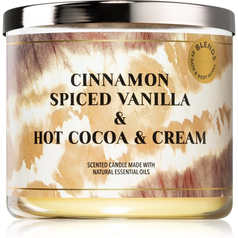 Bath & Body Works Cinnamon Spiced Vanilla & Hot Cocoa and Cream vonná svíčka 411 g