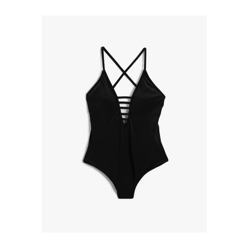 Koton Deep V Neck Swimsuit