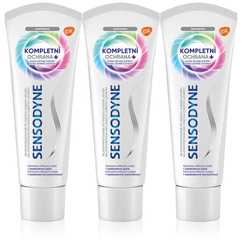 Sensodyne Complete Protection Whitening bělicí zubní pasta 3x75 ml