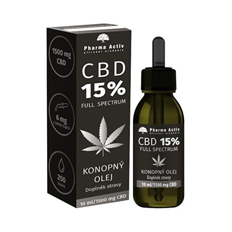 Pharma Activ Konopný olej CBD 15% 1500 mg 10 ml Pharma Activ Konopný olej CBD 15% 1500 mg 10 ml