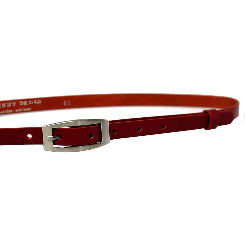 Penny Belts Dámský kožený opasek 15-2-93 red 90 cm Penny Belts Dámský kožený opasek 15-2-93 red 90 cm