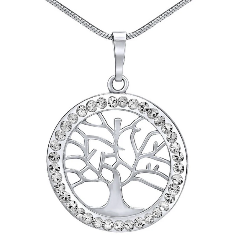 Silvego Stříbrný přívěsek Strom života se Swarovski® Crystals SILVEGOB16088