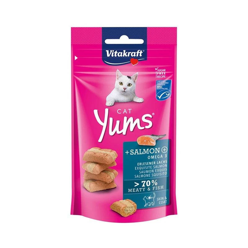 Pochoutka Vitakraft Cat Yums s lososem 40g