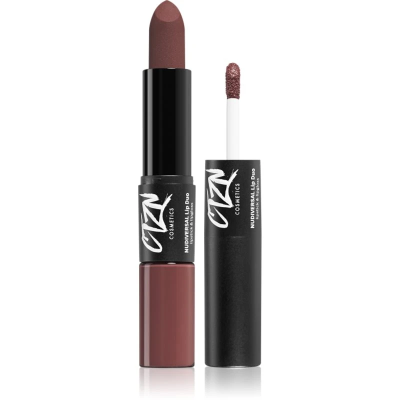 CTZN Nudiversal Lip Duo dlouhotrvající rtěnka a lesk na rty odstín New York City 3,5 g