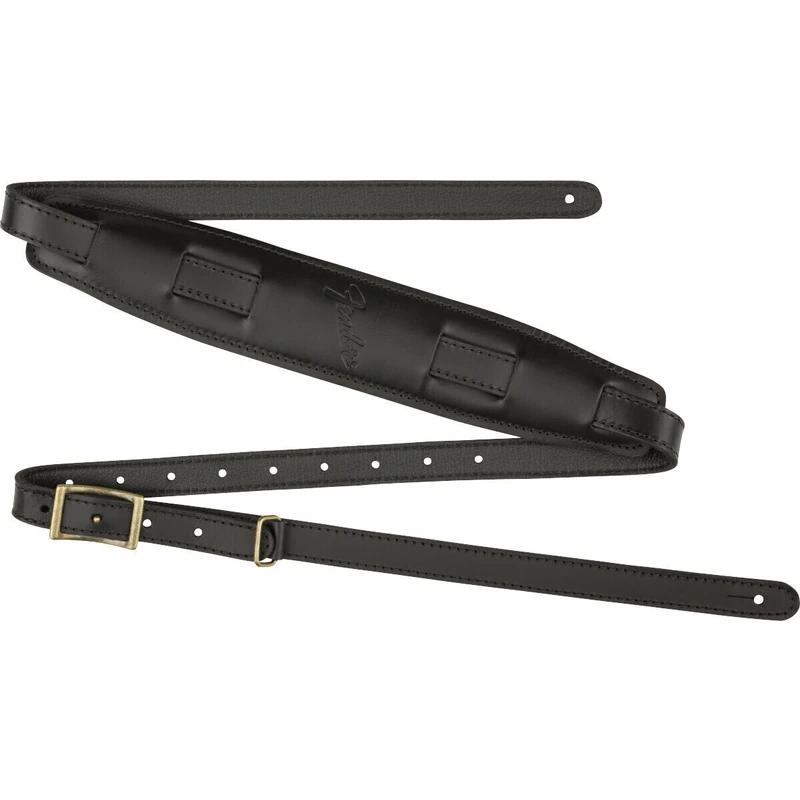 Fender Mustang Saddle Strap Black Kytarový pás Black