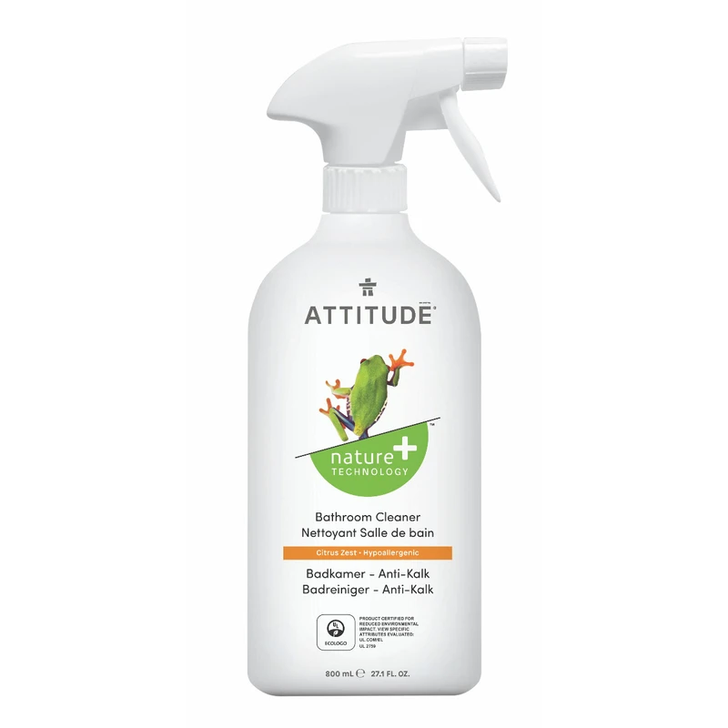 Attitude Čistič na koupelny Nature+ s vůní citronové kůry s rozprašovačem 800 ml Attitude Čistič na koupelny Nature+ s vůní citronové kůry s rozprašovačem 800 ml