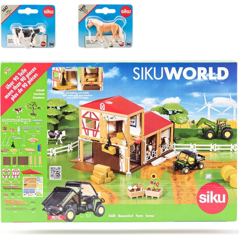 SIKU World - farma, 2 koně a 2 krávy