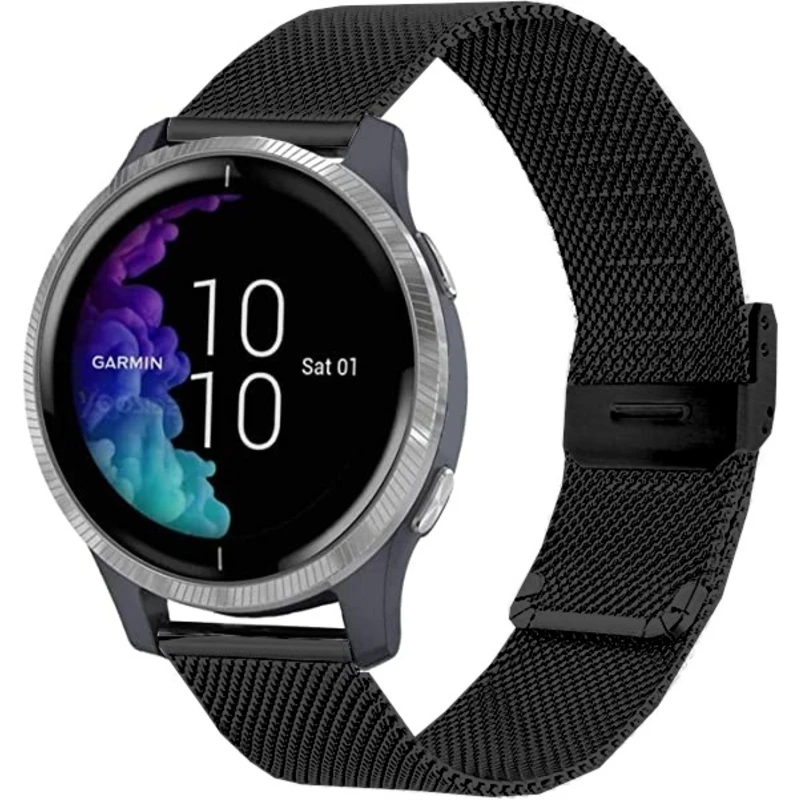 4wrist Milánský tah pro Garmin 20 mm - Black