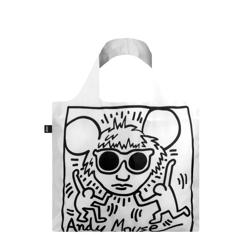 Skládací nákupní taška LOQI KEITH HARING Andy Mouse Skládací nákupní taška LOQI KEITH HARING Andy Mouse