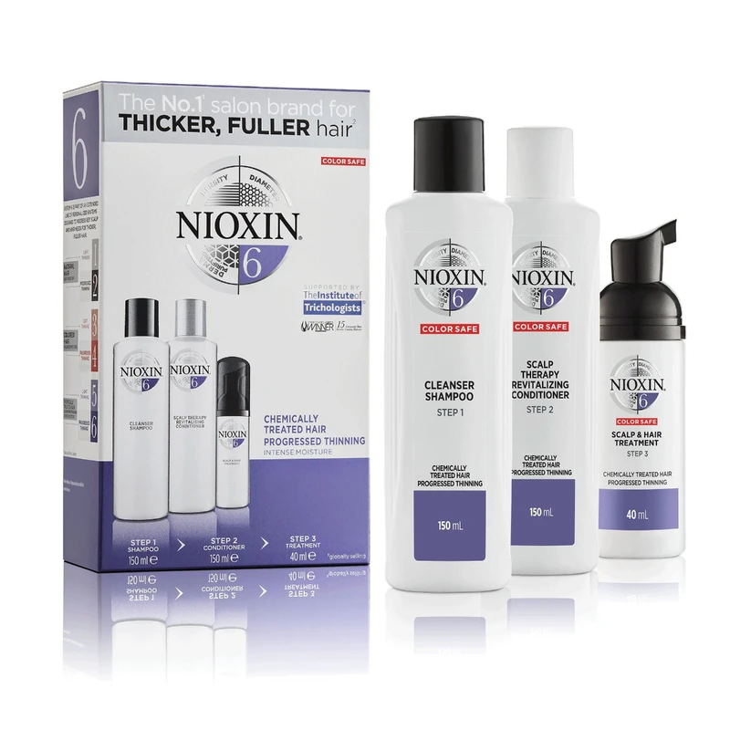 Nioxin System 6 Trial Kit sada pro řídnoucí vlasy 150 ml + 150 ml + 40 ml
