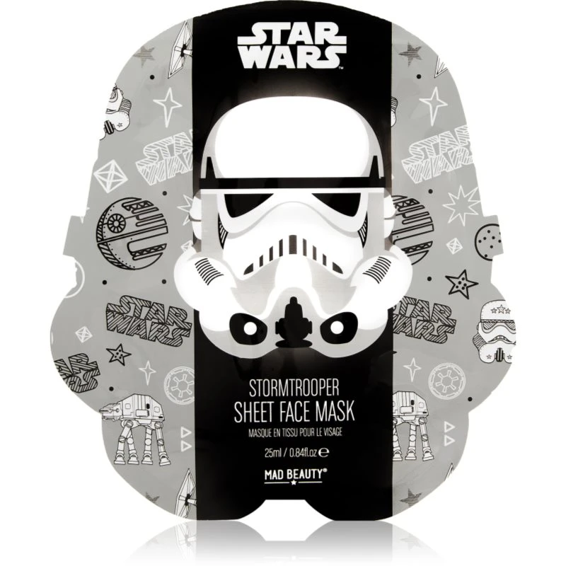 Mad Beauty Star Wars Storm Trooper hydratační plátýnková maska s výtažkem zeleného čaje 25 ml Mad Beauty Star Wars Storm Trooper hydratační plátýnková maska s výtažkem zeleného čaje 25 ml