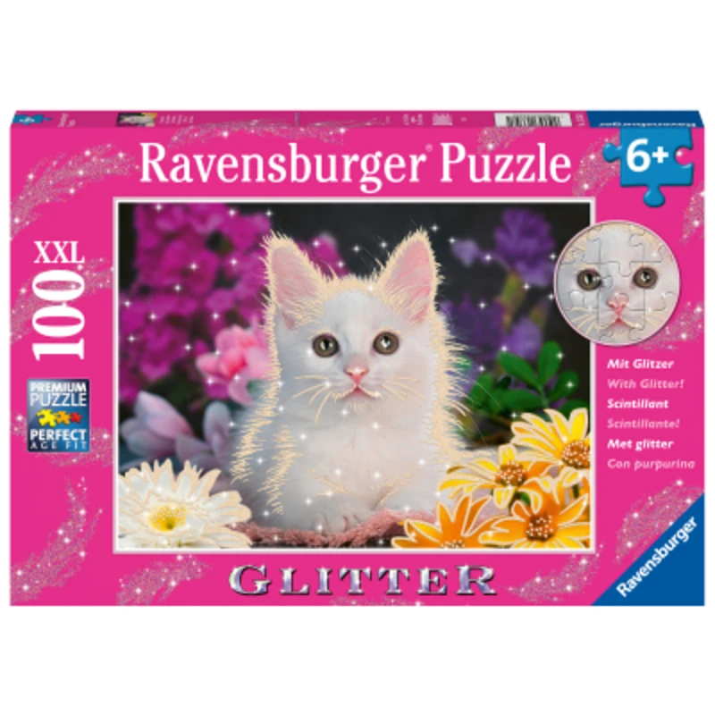 Puzzle třpytivé Kočka 100 dílků