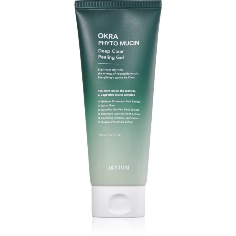 Jayjun Okra Phyto Mucin hloubkově čisticí gel s peelingovým efektem 150 ml Jayjun Okra Phyto Mucin hloubkově čisticí gel s peelingovým efektem 150 ml