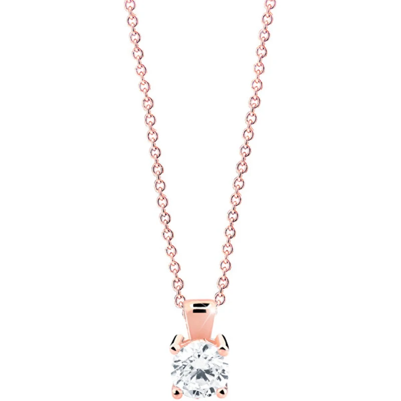 Cutie Jewellery Něžný přívěsek z růžového zlata s čirým zirkonem Z8010-40-10-X-4