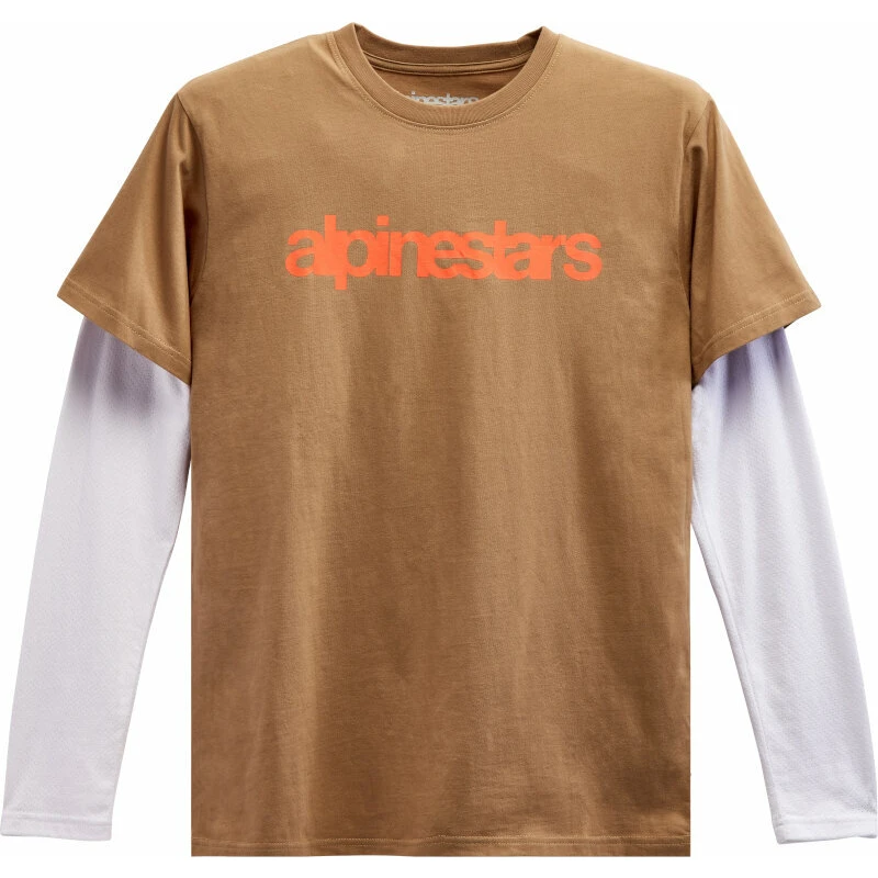 Alpinestars Stack LS Knit Sand/Warm Red S Tričko