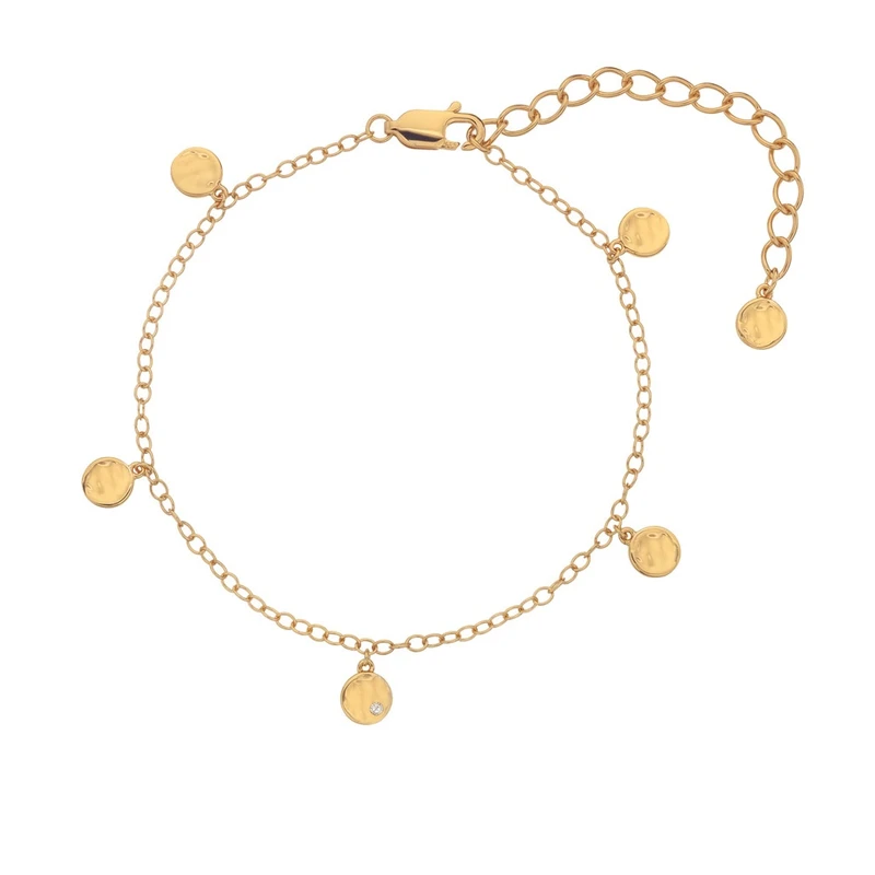Hot Diamonds Půvabný pozlacený náramek s diamantem Jac Jossa Soul DL639