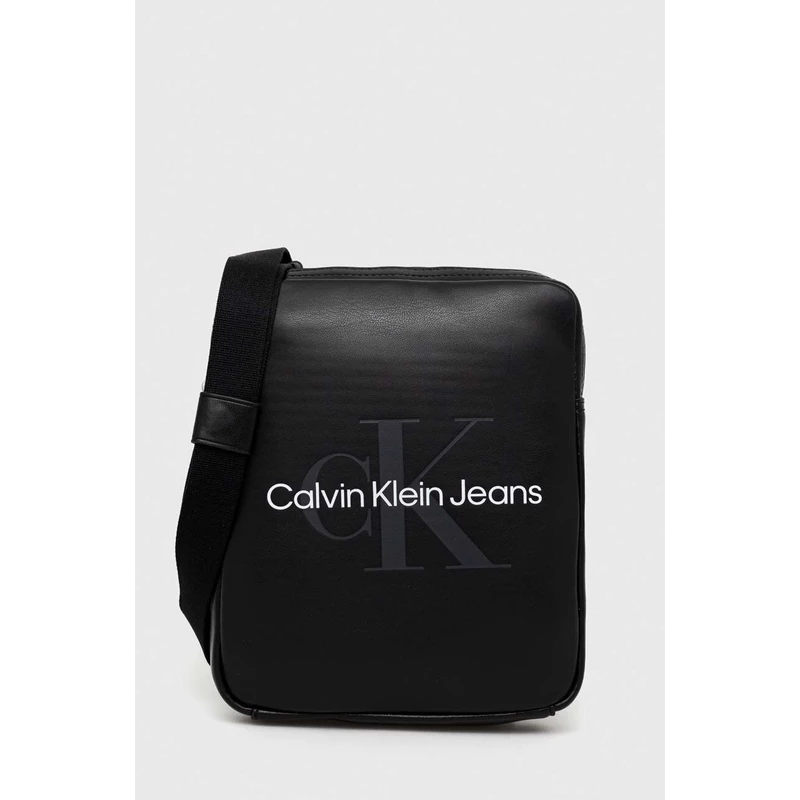 Calvin Klein Jeans Monogram Soft Reporter Taška Černá