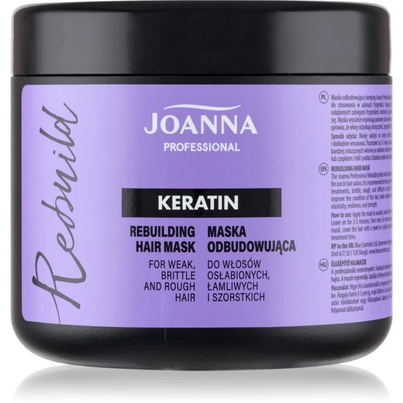 Joanna Professional Keratin keratinová maska pro suché a křehké vlasy 500 g