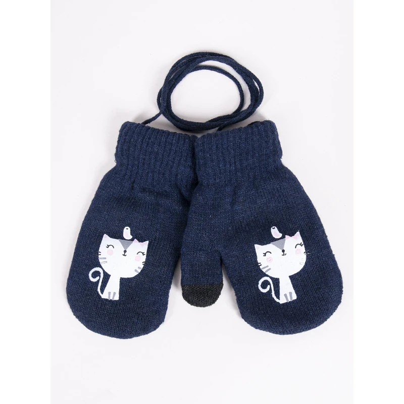 Yoclub Kids's Gloves RED-0107G-AA10-003 Navy Blue