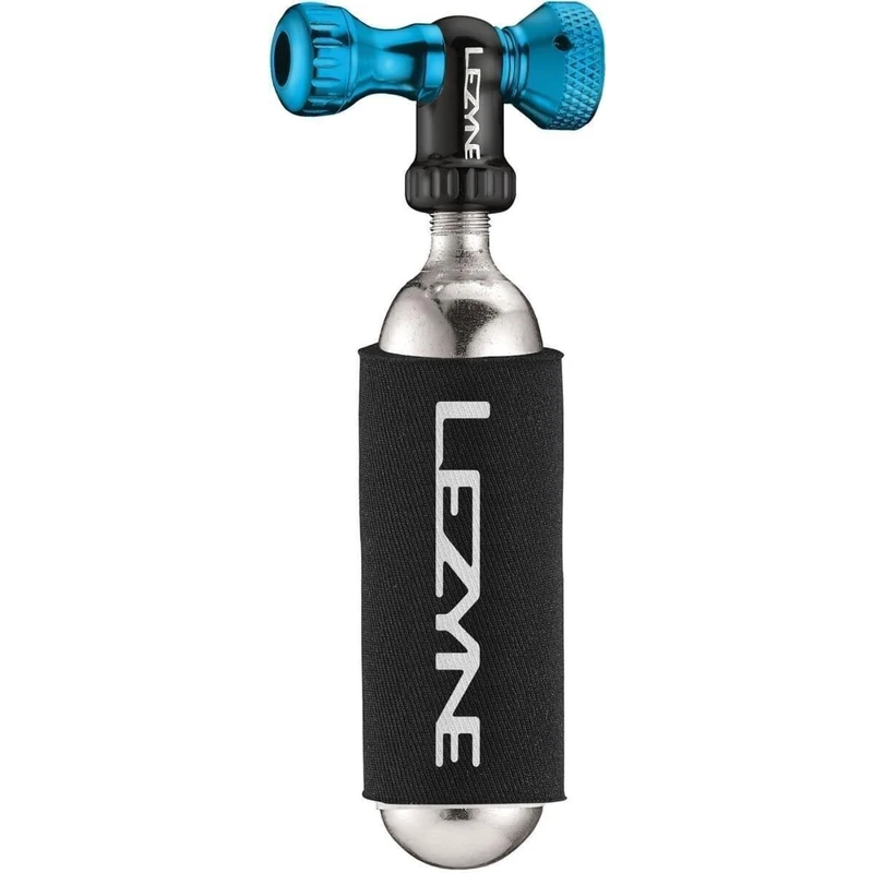 Lezyne CO2 pumpa Control Drive CO2 Head Neoprene Modrá