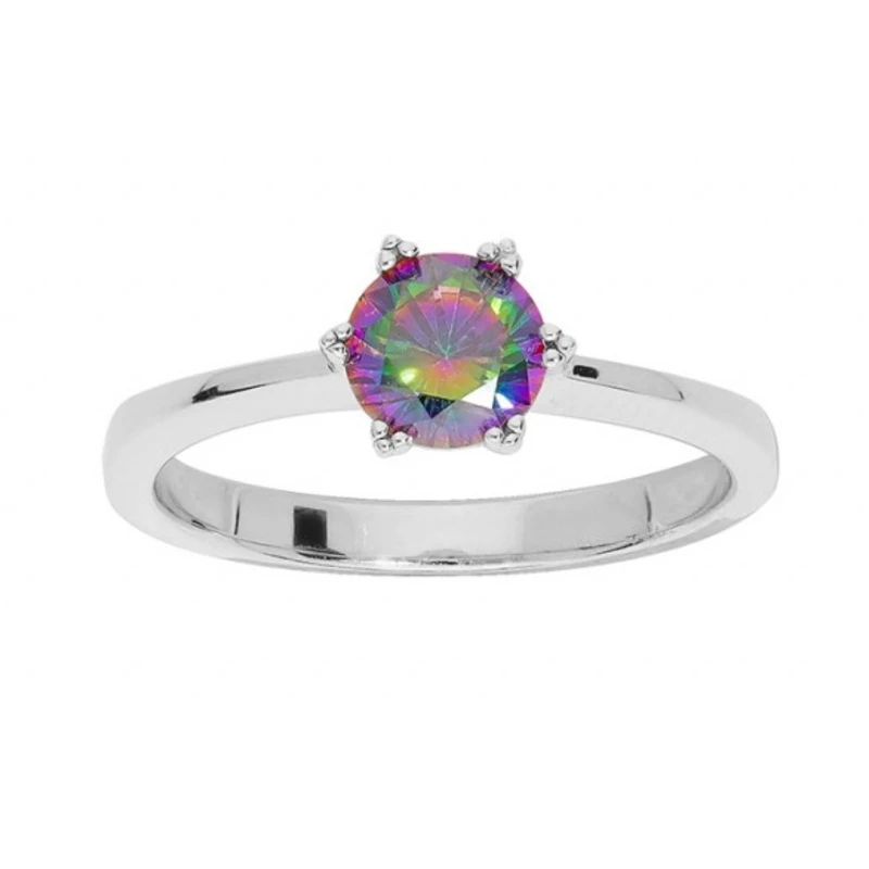 Brilio Silver Elegantní stříbrný prsten s topazem Mystic Stone SR05733B 54 mm