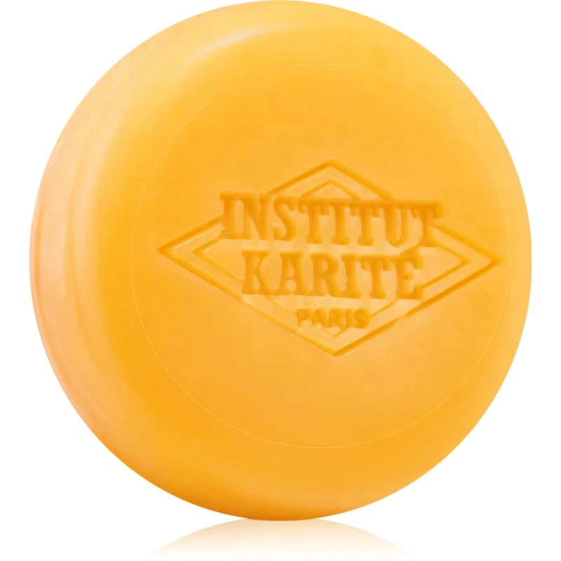 Institut Karité Paris Almond and Honey Shea Macaron Soap tuhé mýdlo + pouzdro 27 g