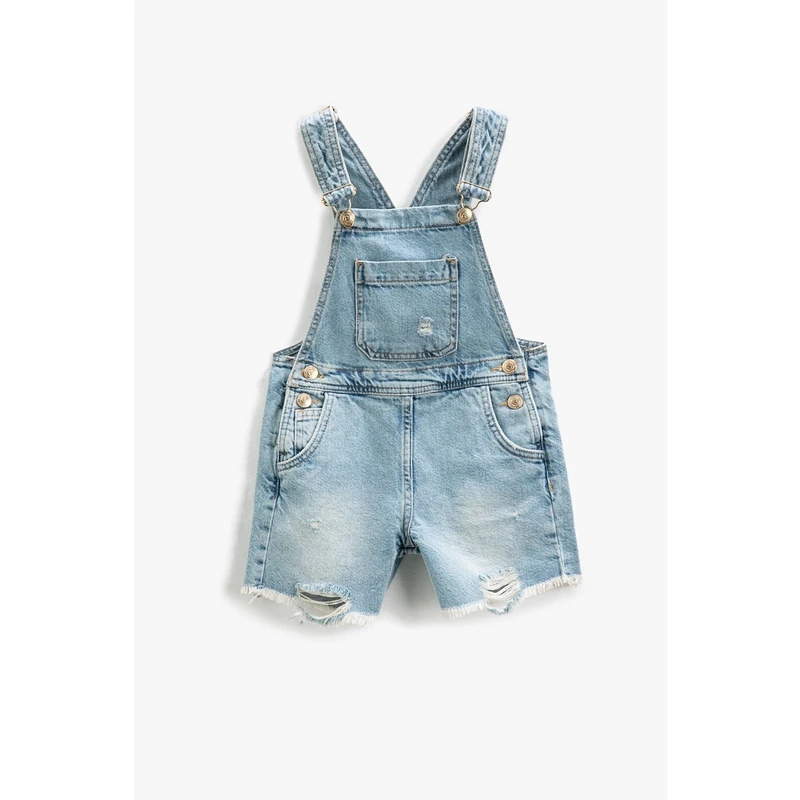 Koton Girls' Trousers Shorts with Pockets and Adjustable Straps 3skg80003ad Koton Girls' Trousers Shorts with Pockets and Adjustable Straps 3skg80003ad