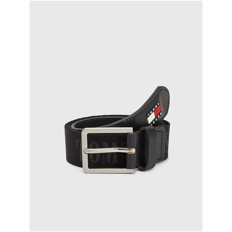 Černý pánský pásek Tommy Jeans - Pánské Černý pánský pásek Tommy Jeans - Pánské