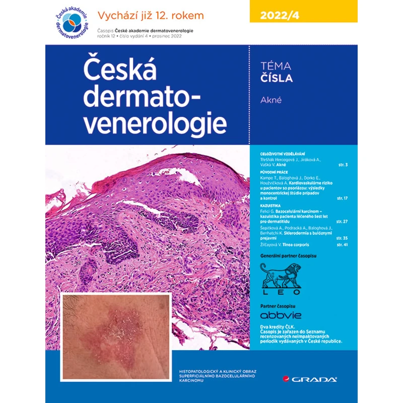 Česká dermatovenerologie 4/22, Hercogová Třešňák Jana