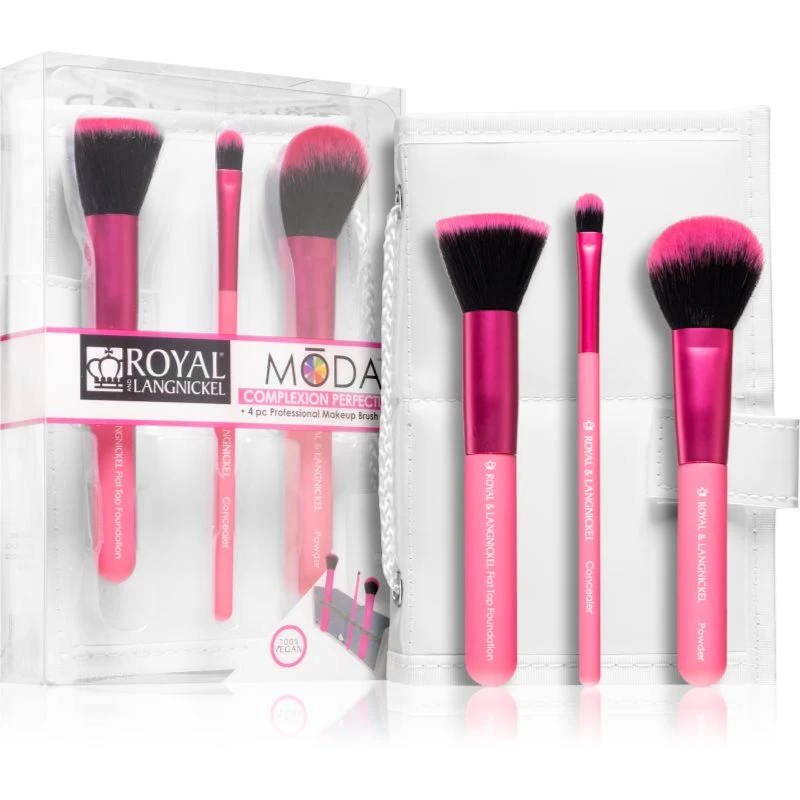 Royal and Langnickel Moda Complexion Perfection sada štětců na cesty Pink Royal and Langnickel Moda Complexion Perfection sada štětců na cesty Pink